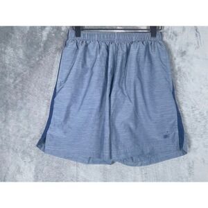 Masters Tech Active Mens Blue Heathered Athletic Golf Shorts Size Medium Logo